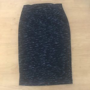 Black mid length skirt